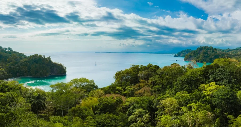 Aerial view of Manuel Antonio National Park in Costa Rica - Safest Latin American Countries